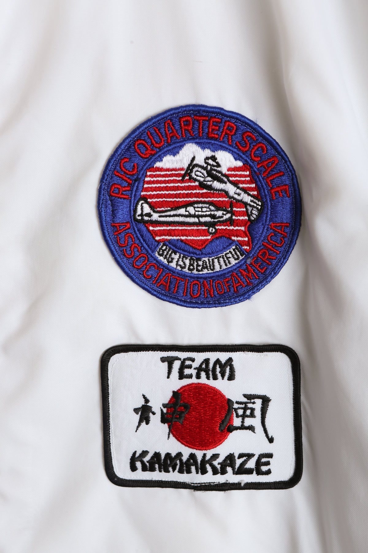 Vintage White Racing Nylon Jacket with Vintage Racing Patches