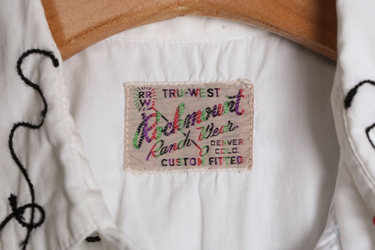 Rockmount Ranch Wear White Western Shirt with Horse Prints