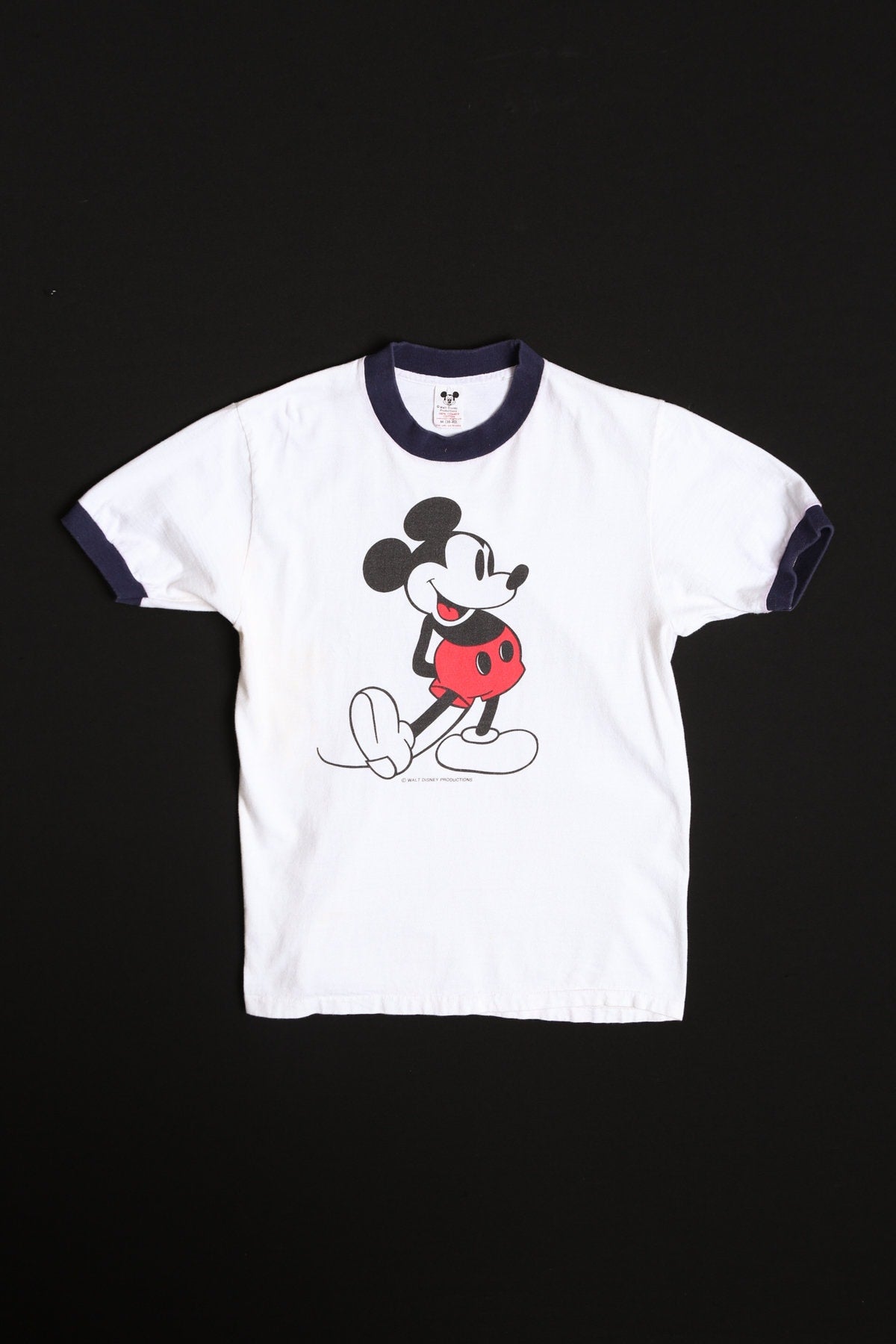 Vintage Mickey Mouse White T-shirt - Era 70's - 80's