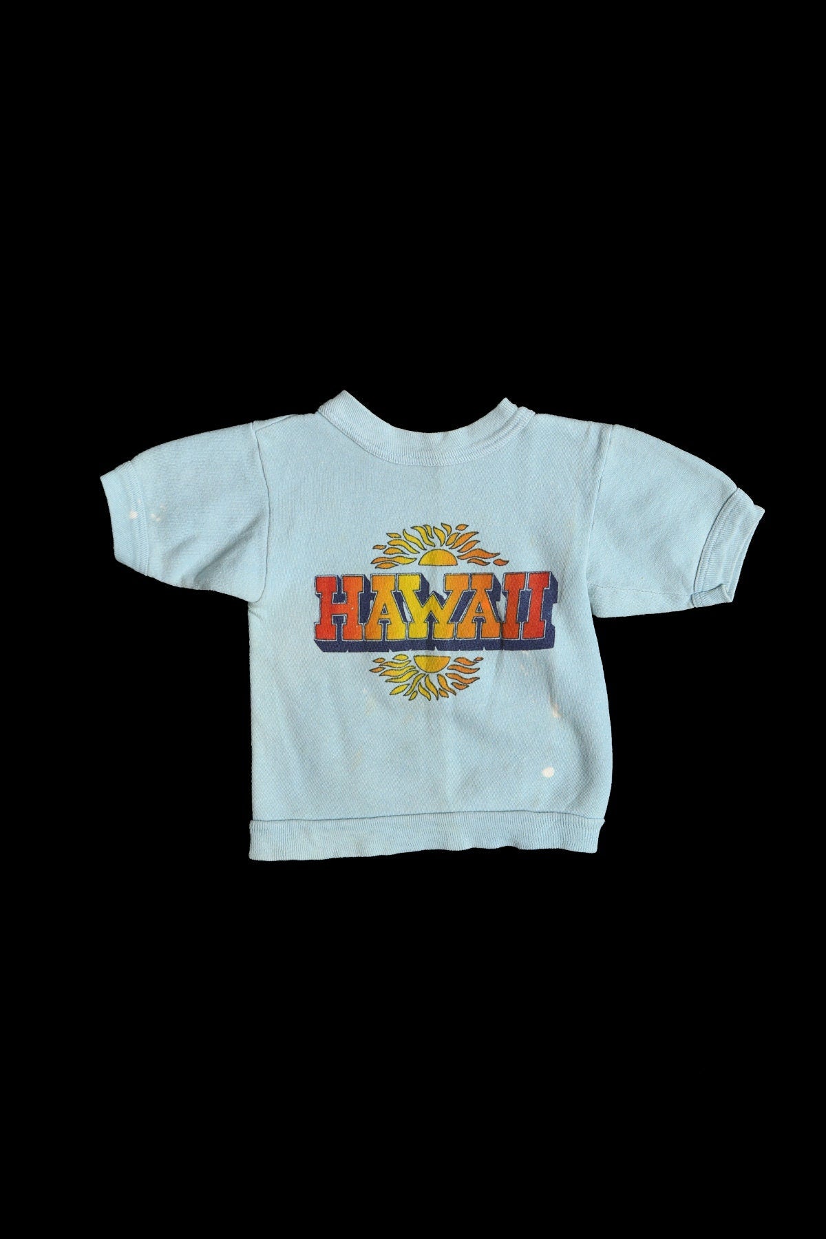 Vintage Kids Blue Sweatshirt with Hawaii Print