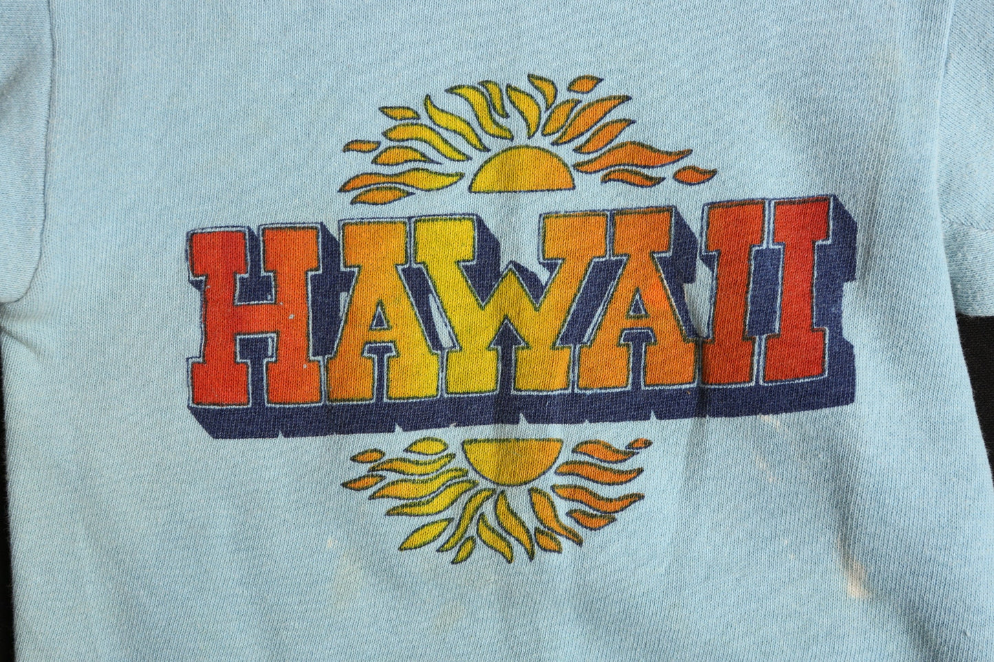 Vintage Kids Blue Sweatshirt with Hawaii Print