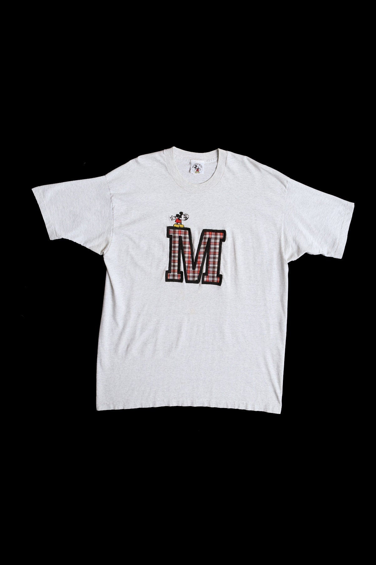 Mickey Mouse Letter M Gray T-shirt