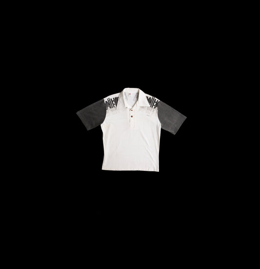 Vintage Polo Shirt with Hawaii Print on Shoulder - Era 70's - 80's