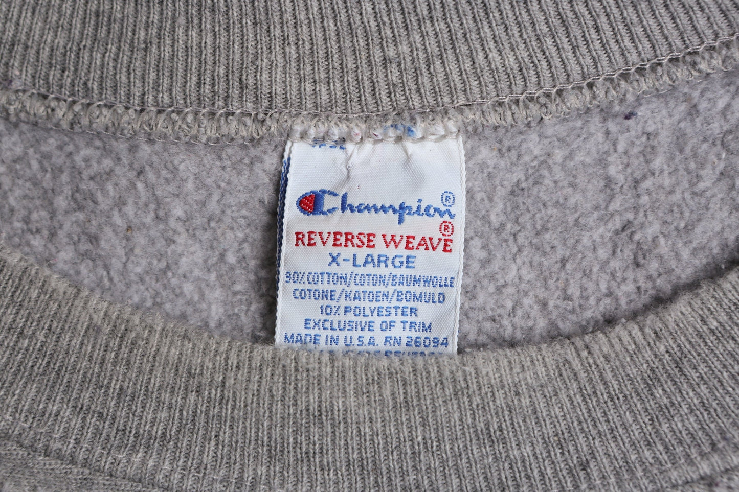 Vintage Champion Sweatshirt - Solid Gray - No Print