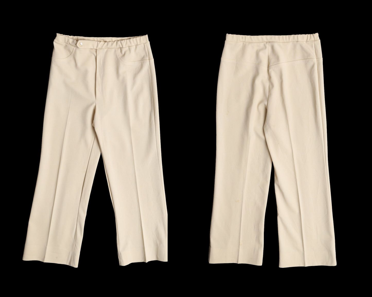 70's Women Beige Casual Pants