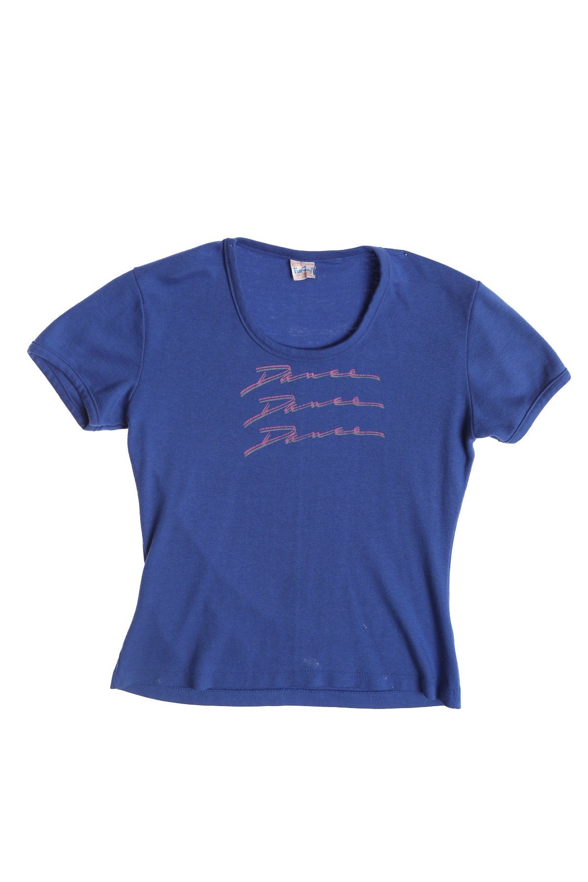 Vintage Blue Dance Dance Dance Graphic Top - Era 70's - 80's