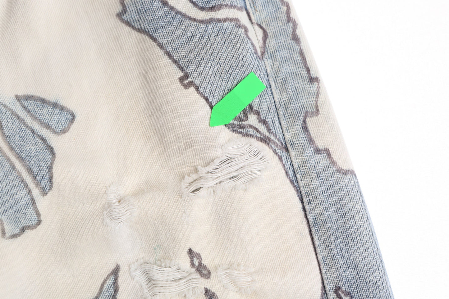 501 Levi's Jeans - Light Wash - Costume Made Bleached Print