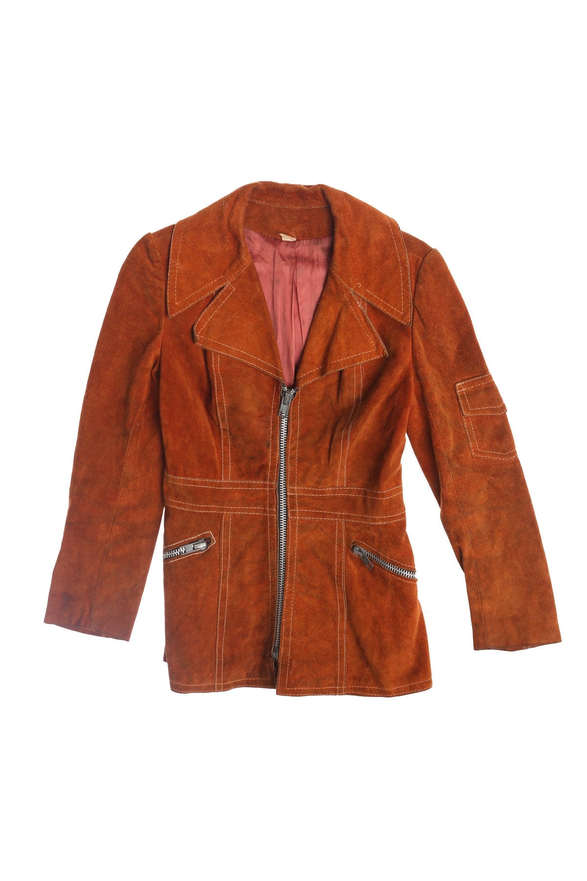70's Women Brown Suede Jacket