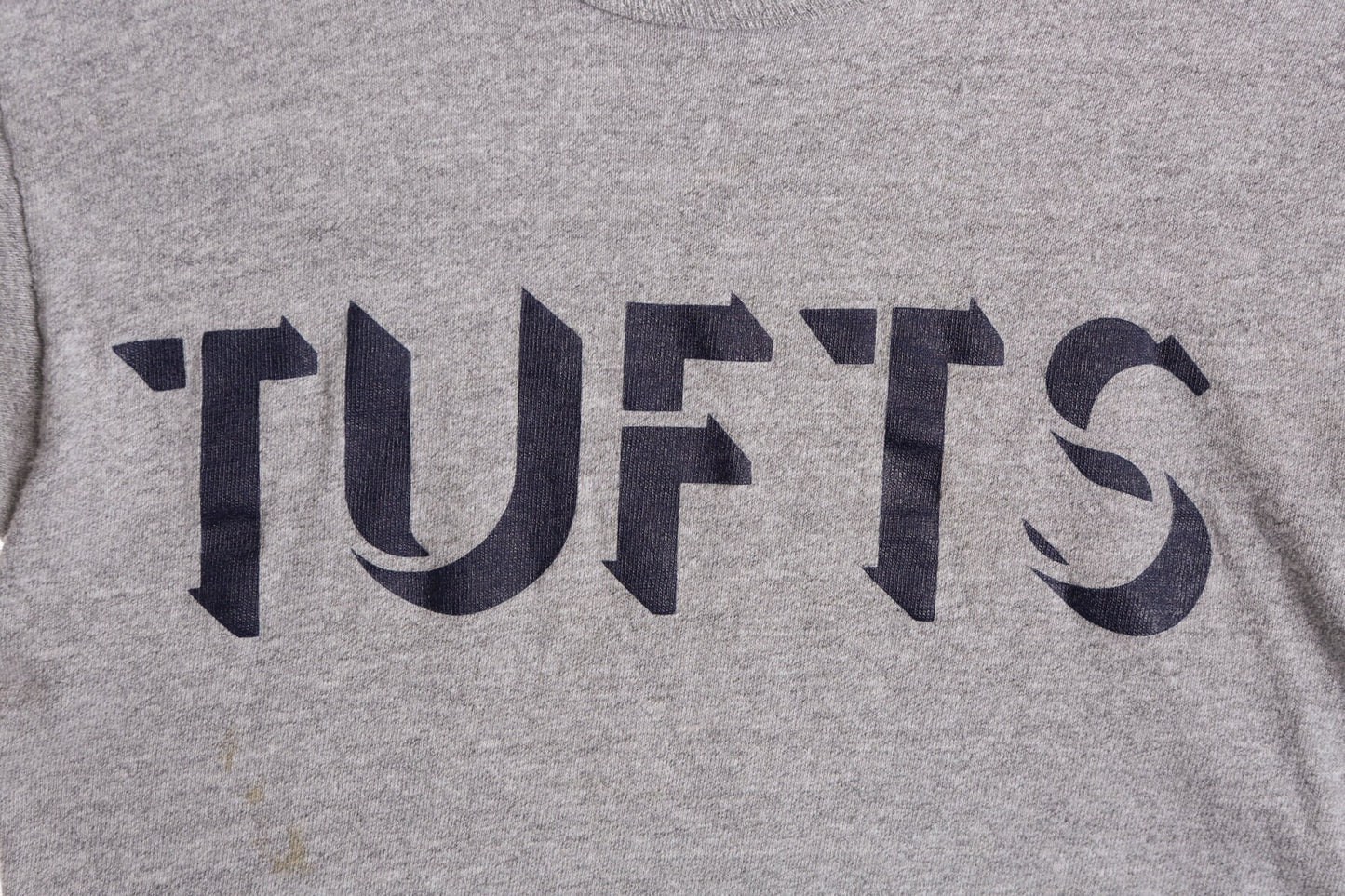 Vintage Gray Champion T-shirt with TUFTS blue Print
