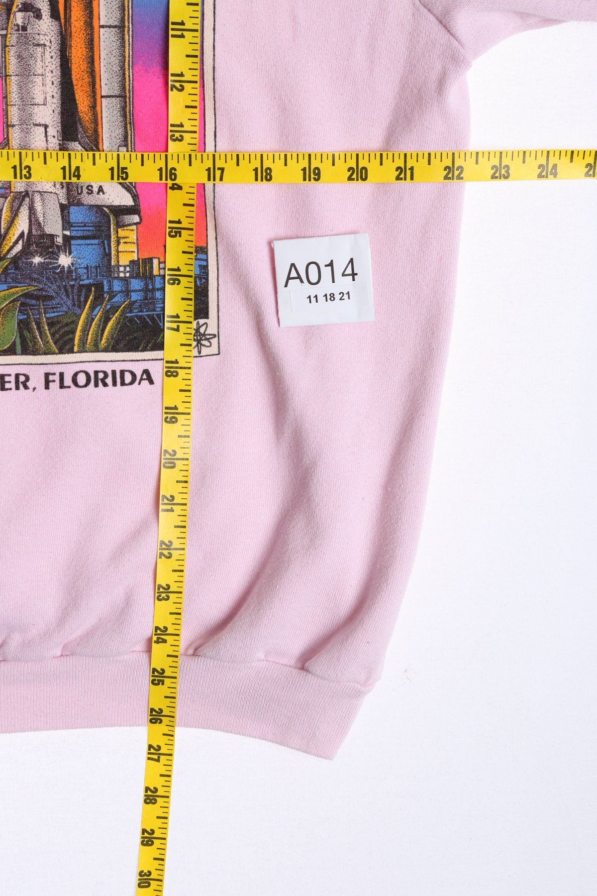 Space Shuttle - Kennedy Space Center, Florida Pink Graphic Sweatshirt