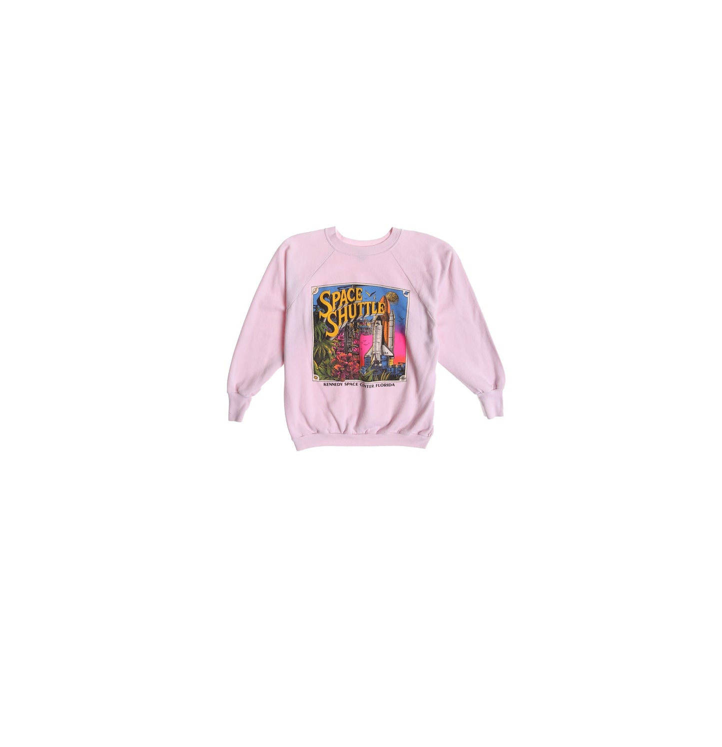 Space Shuttle - Kennedy Space Center, Florida Pink Graphic Sweatshirt