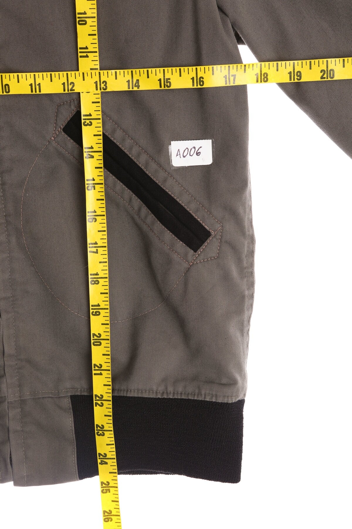 Gray Bomber Jacket with B-4 Military Patch