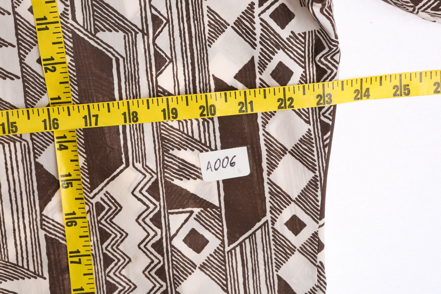 70's Men Brown Geometric Casual Shirt