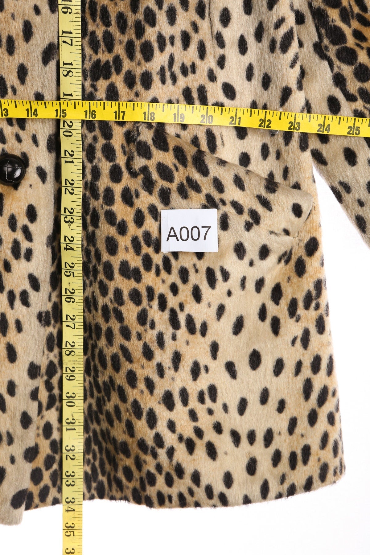 Vintage Women Leopard Print Faux Fur Winter Coat - Estimated Era 50's - 60's