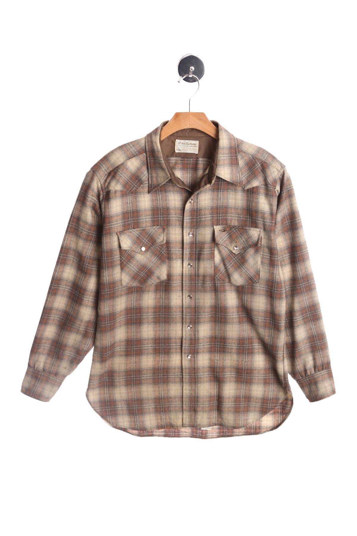 Vintage Men Pendleton Western Plaid Shirt