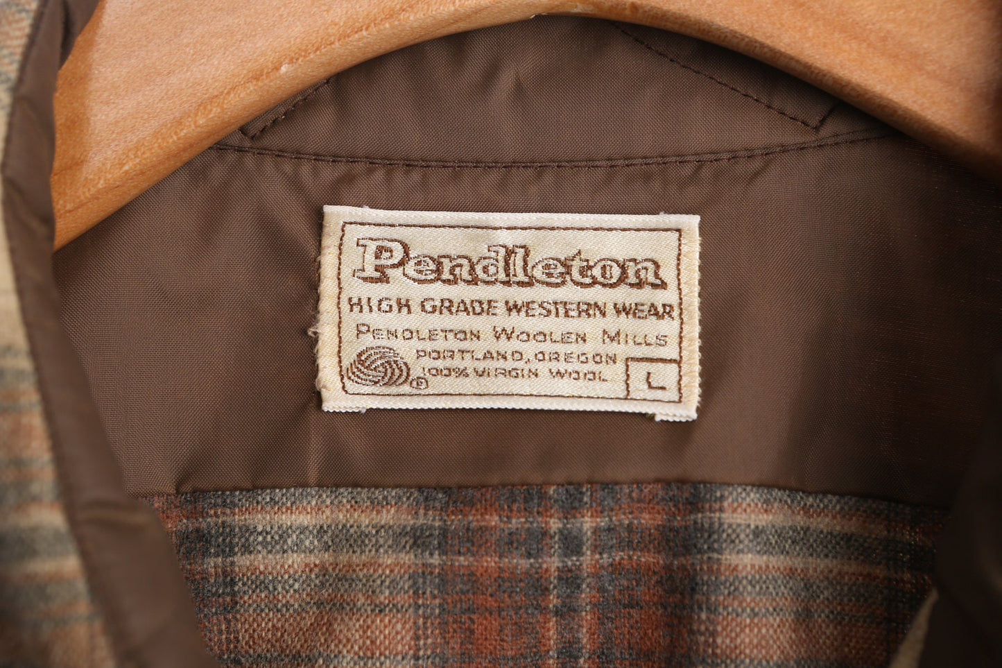 Vintage Men Pendleton Western Plaid Shirt