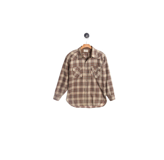 Vintage Men Pendleton Western Plaid Shirt