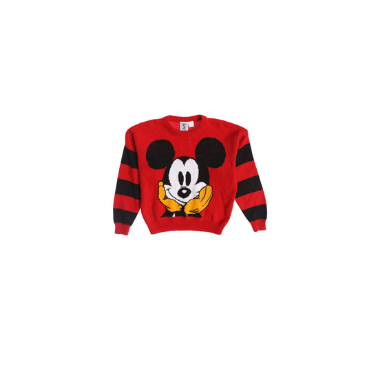 Vintage Mickey Mouse Red Sweater