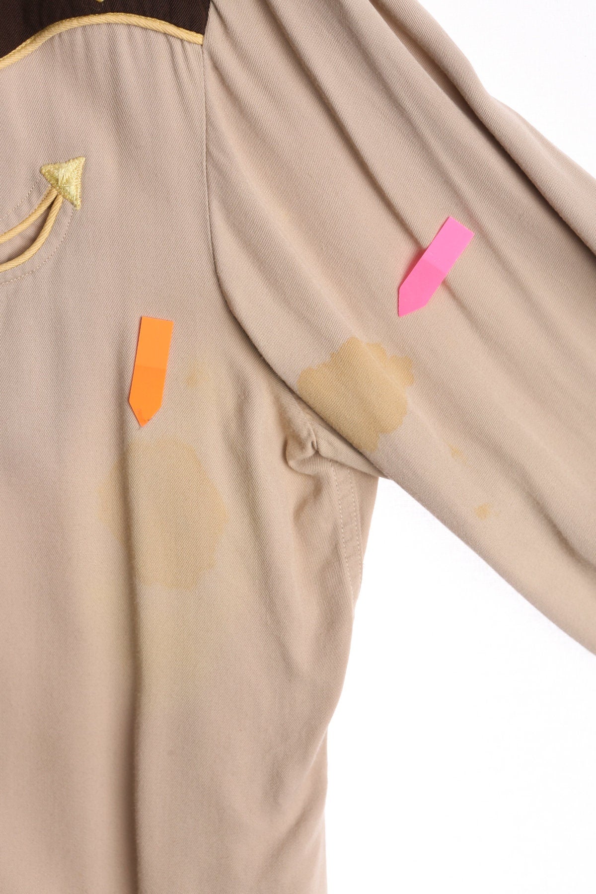 Vintage Men Western Shirt with Floral Embroidered Details - by California Ranchwear Los Angeles - Era 50's - 60's