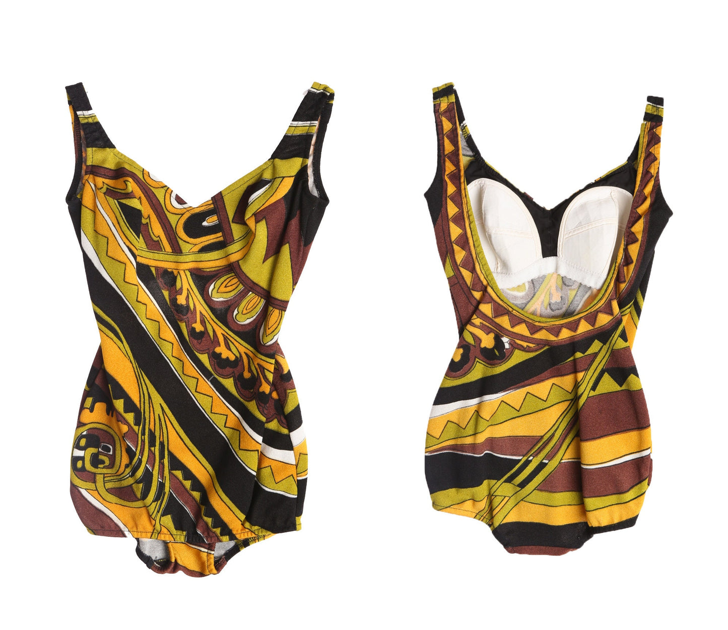 Vintage Women Polyester Swimsuit - Era 1960's to 1970's