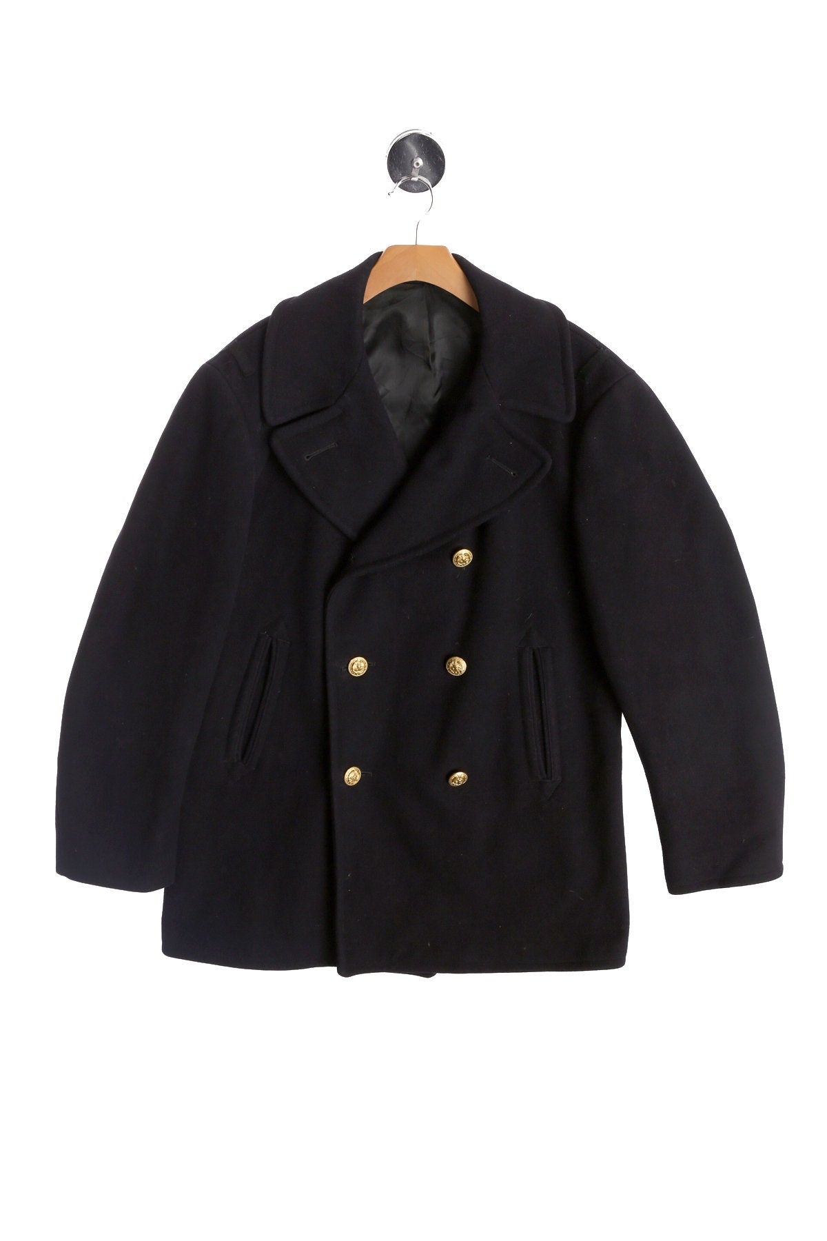 Men Blue Navy Peacoat with Golden Buttons - Era