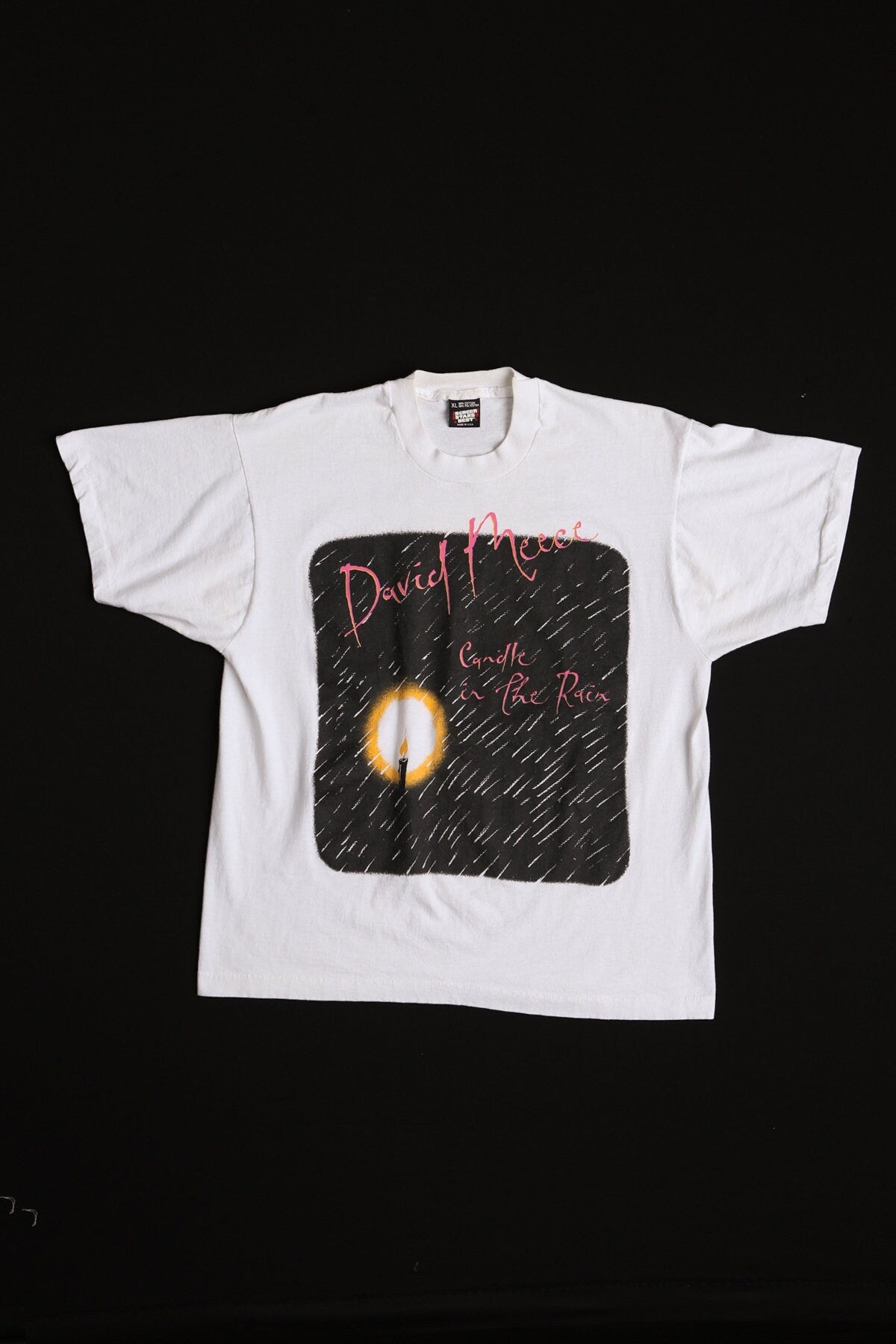 David Reece Candle in The Rain White Graphic T-shirt - Burn the Night Away