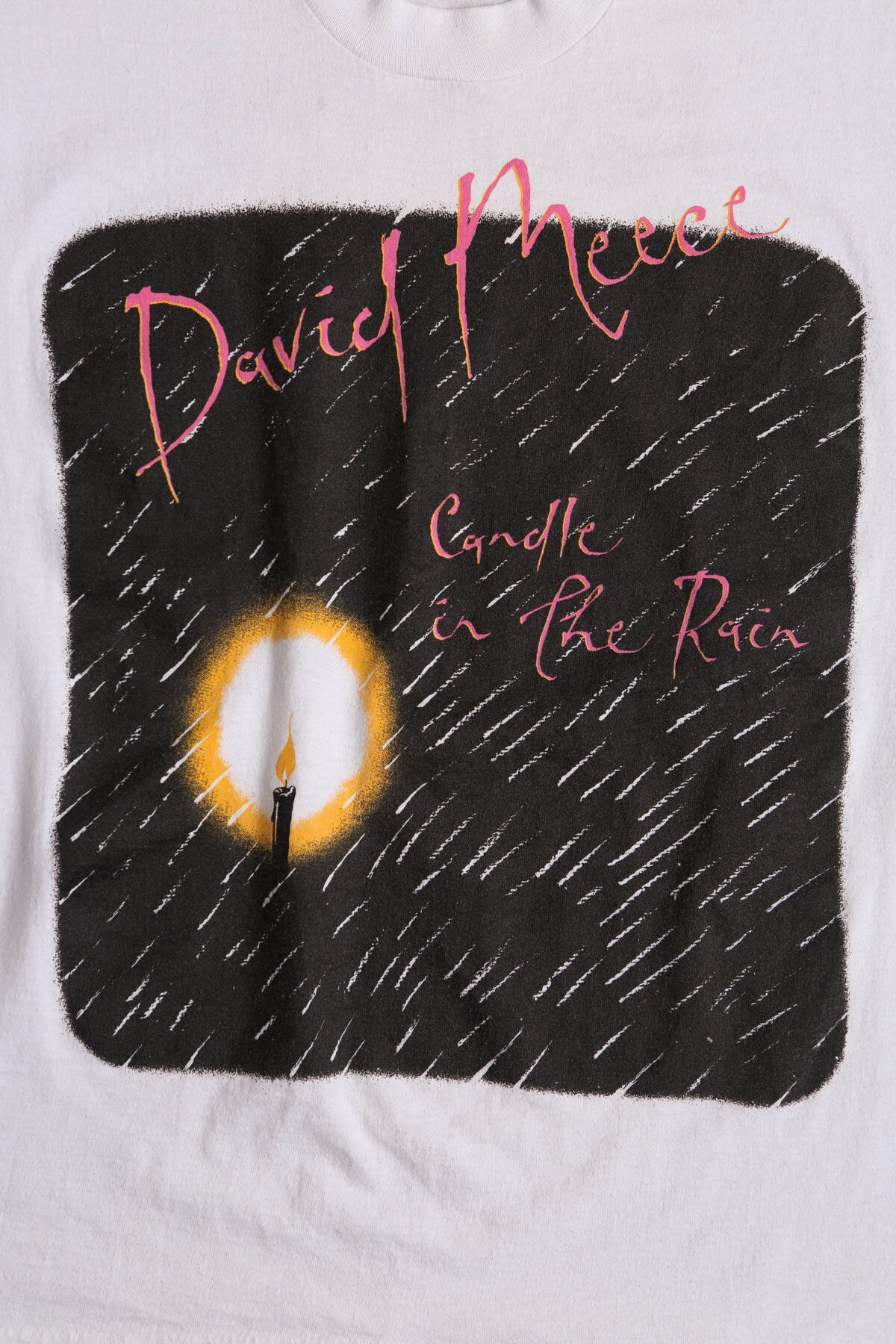David Reece Candle in The Rain White Graphic T-shirt - Burn the Night Away