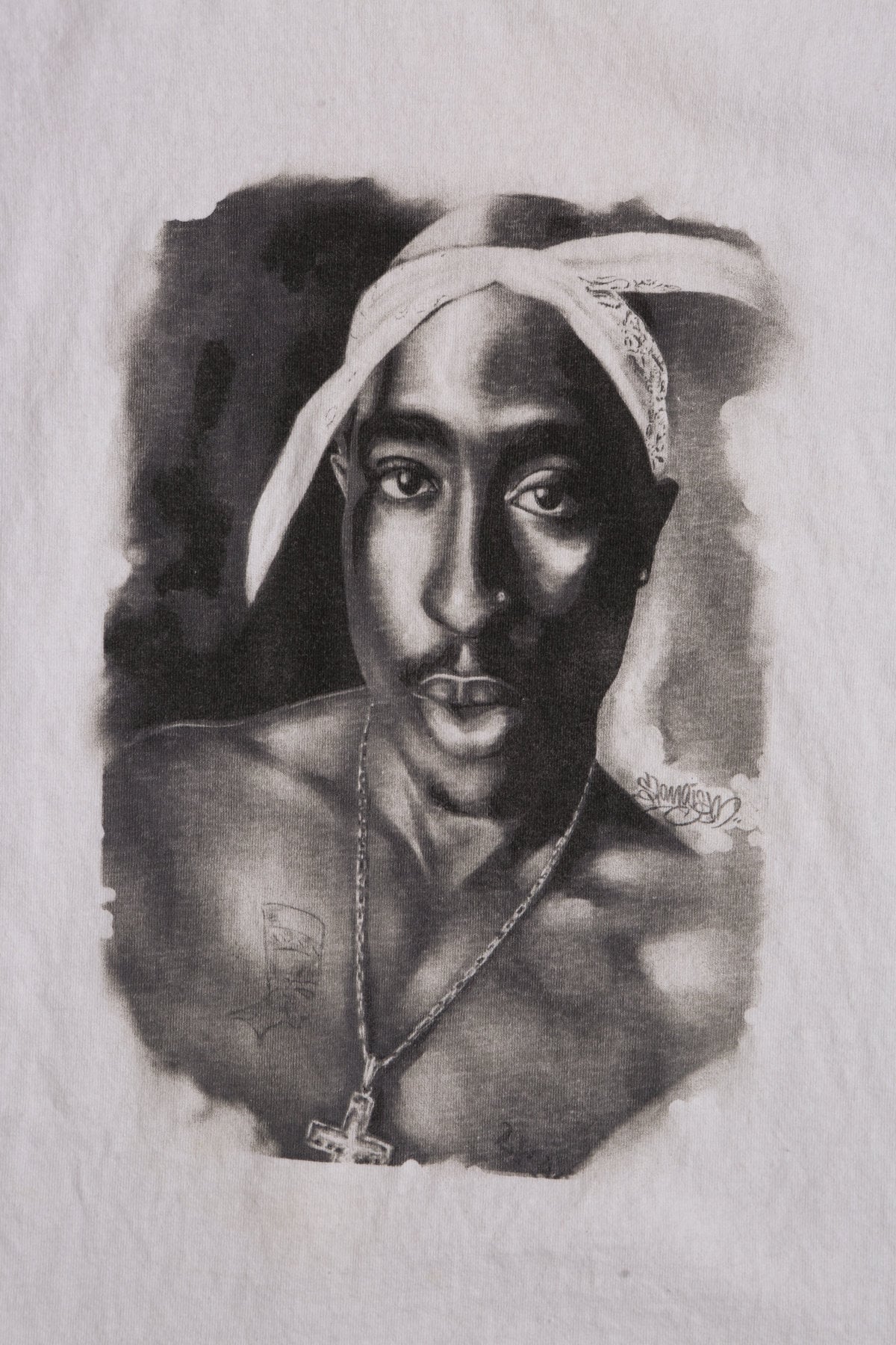 2Pac White Graphic T-shirt
