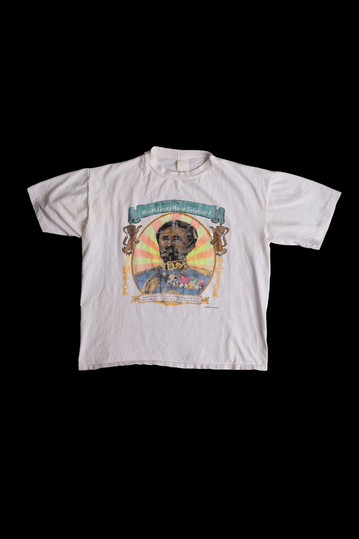 The Great King of Ethiopia White Graphic Vintage T-shirt