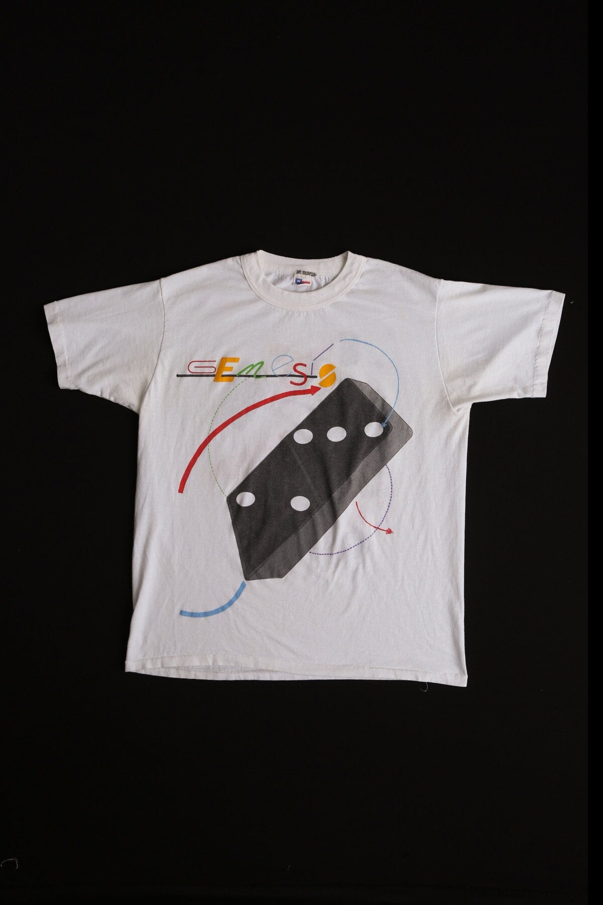 Genesis Invisible Tour 1986 White Graphic Tt-shirt