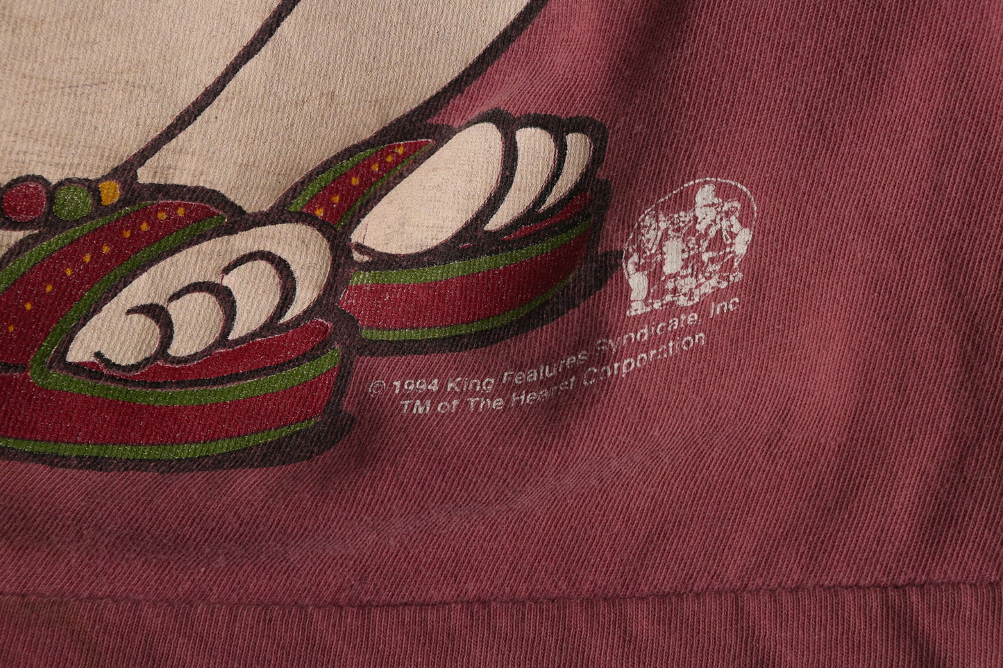 Reggae Popeye and Brutus Cartoon Red Graphic T-shirt