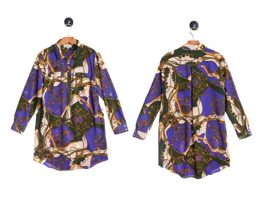 Women Baroque Purple Dress