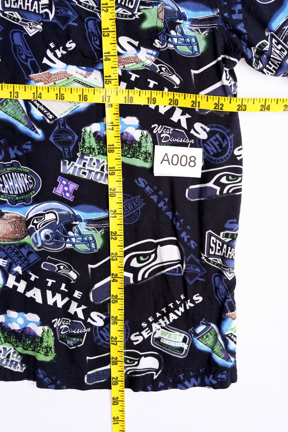 Men Graphic NFL Seahawks FootballButton Up Shirt