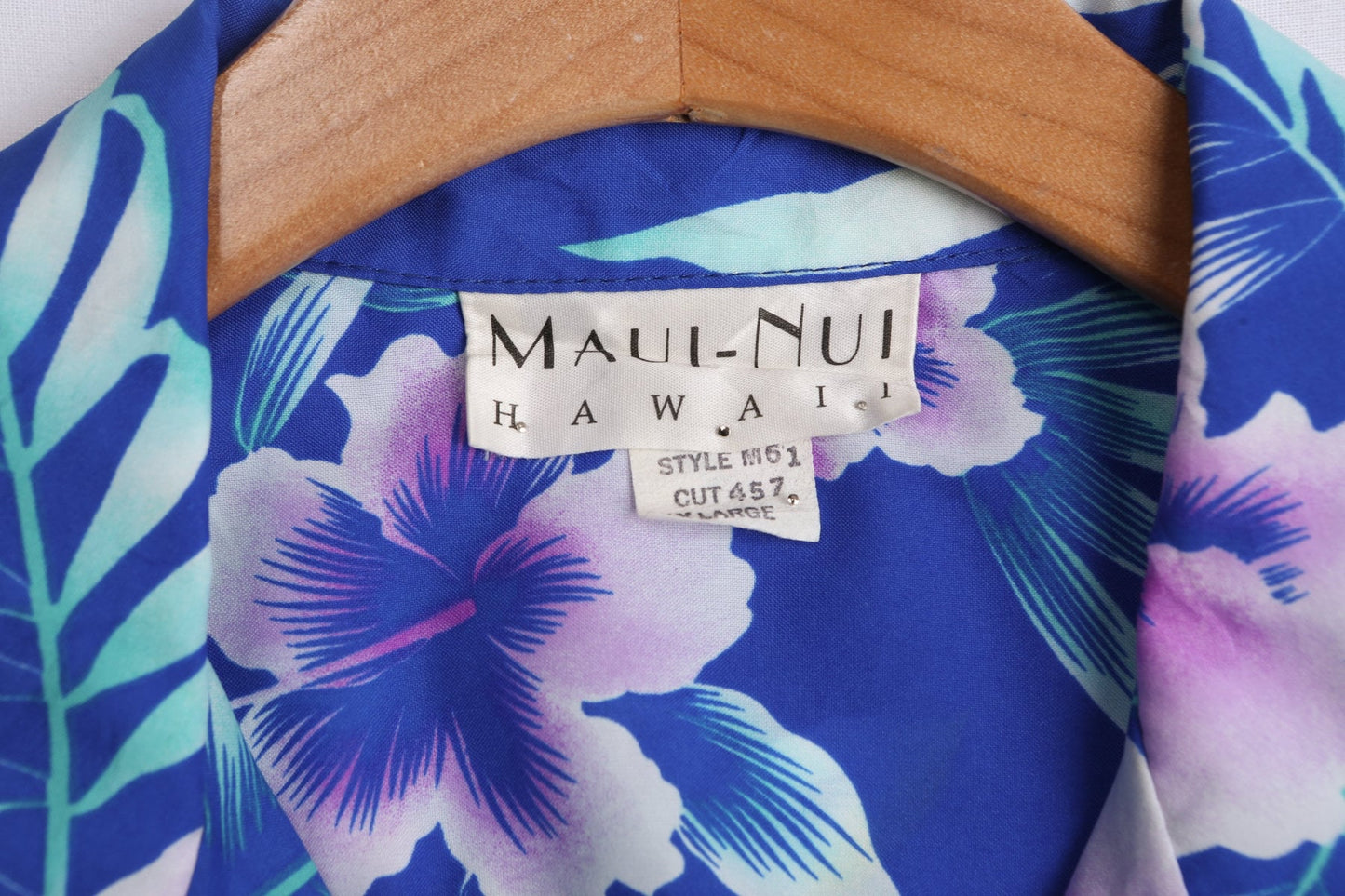 Vintage Men Blue Hwaiian Shirt