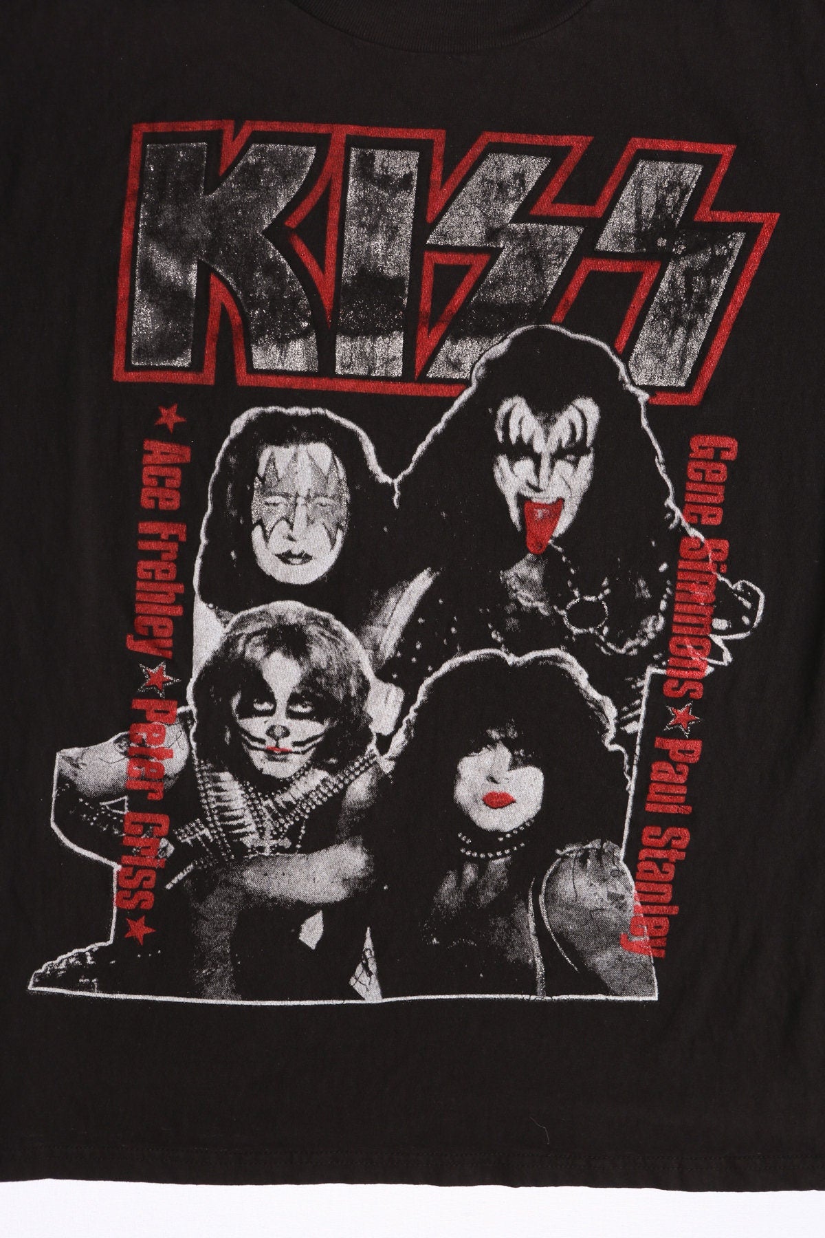 Vintage Kiss Black Graphic Rock T-shirt