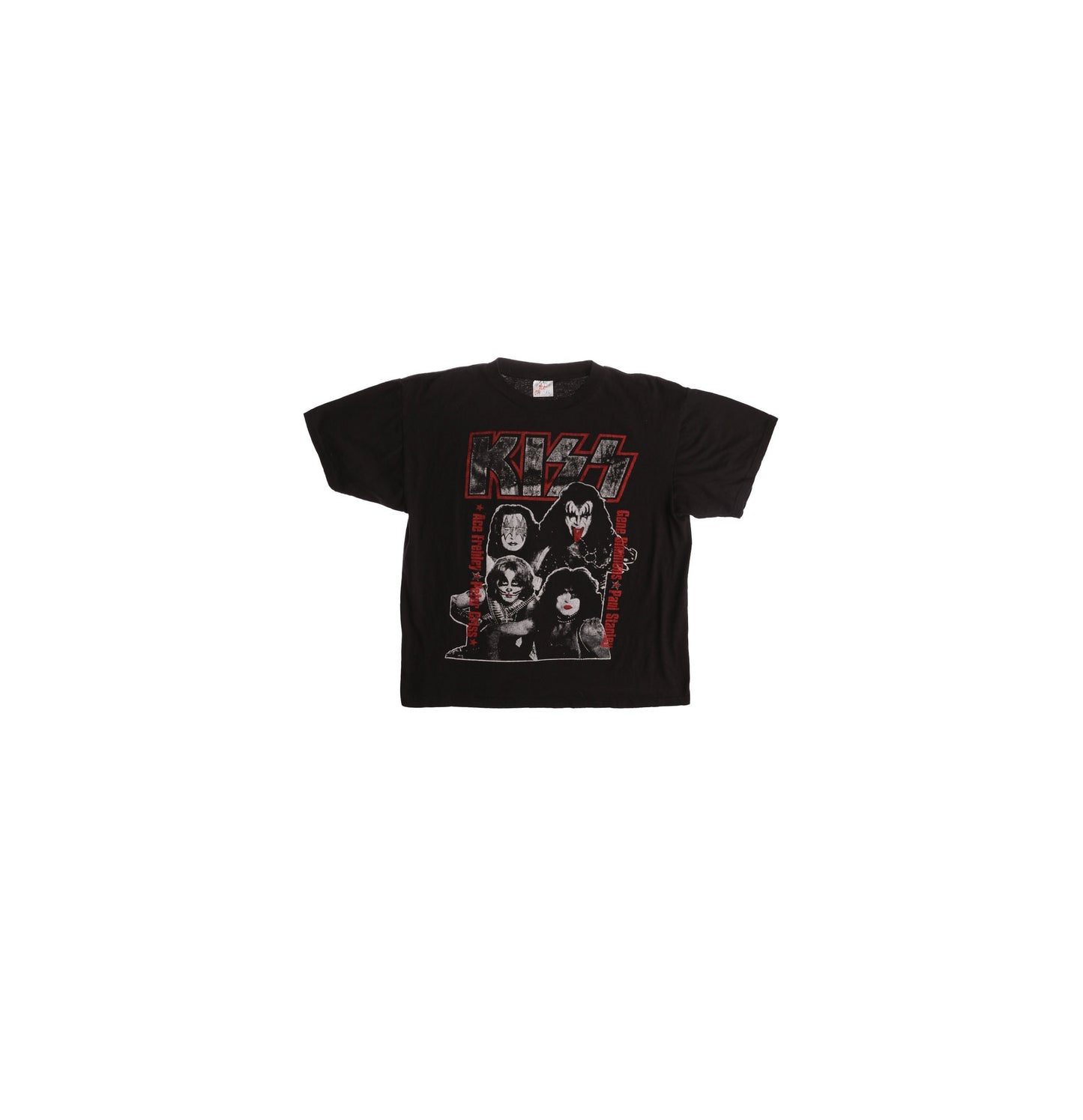 Vintage Kiss Black Graphic Rock T-shirt