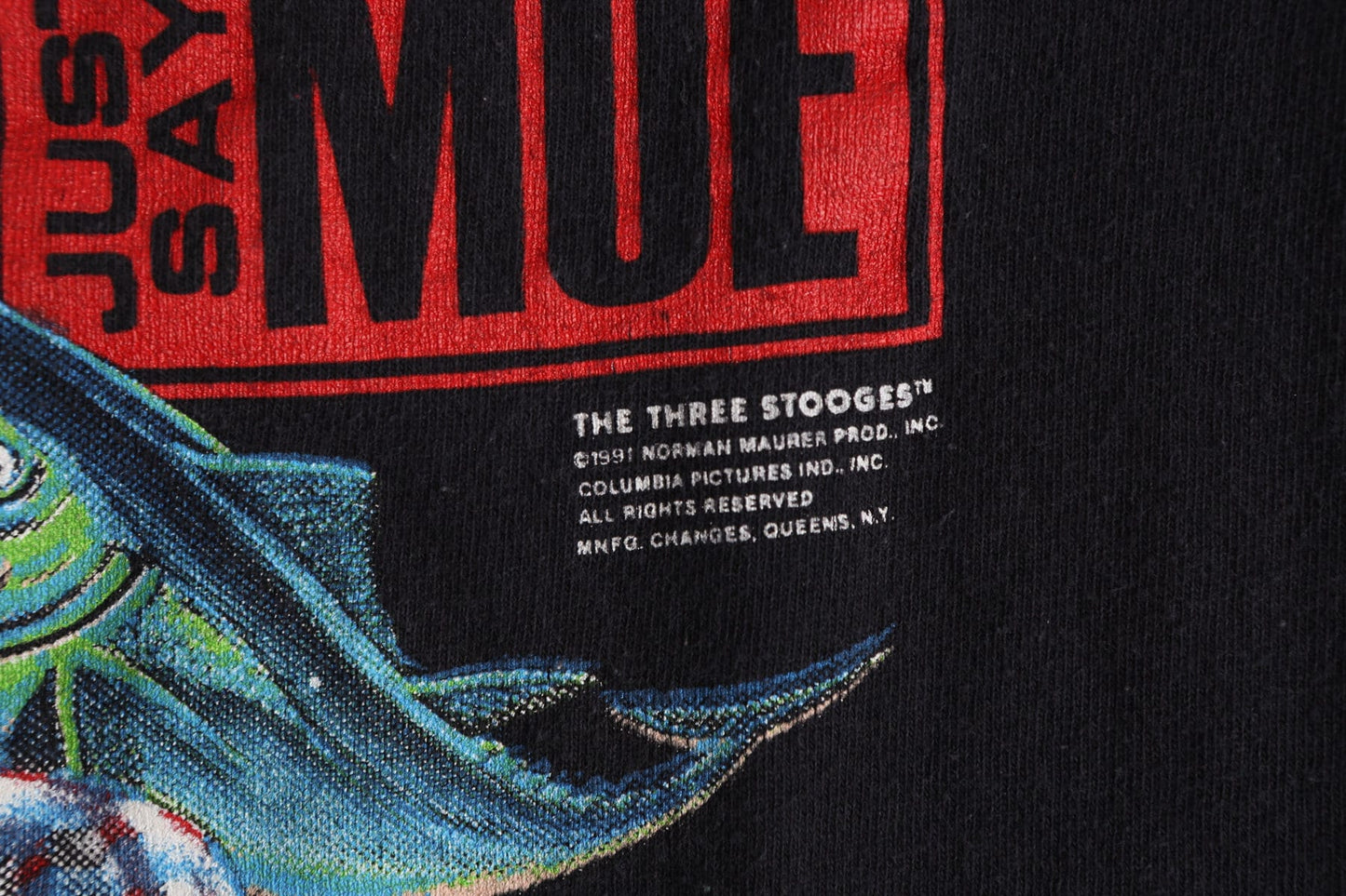 Moe Knows Fishing - Just Say Moe Black Graphic T-shirt