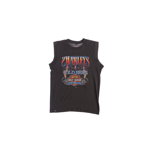 Harley Davidson Cold Beer Sleeveless Black T-shirt - Milwaukee's Finest