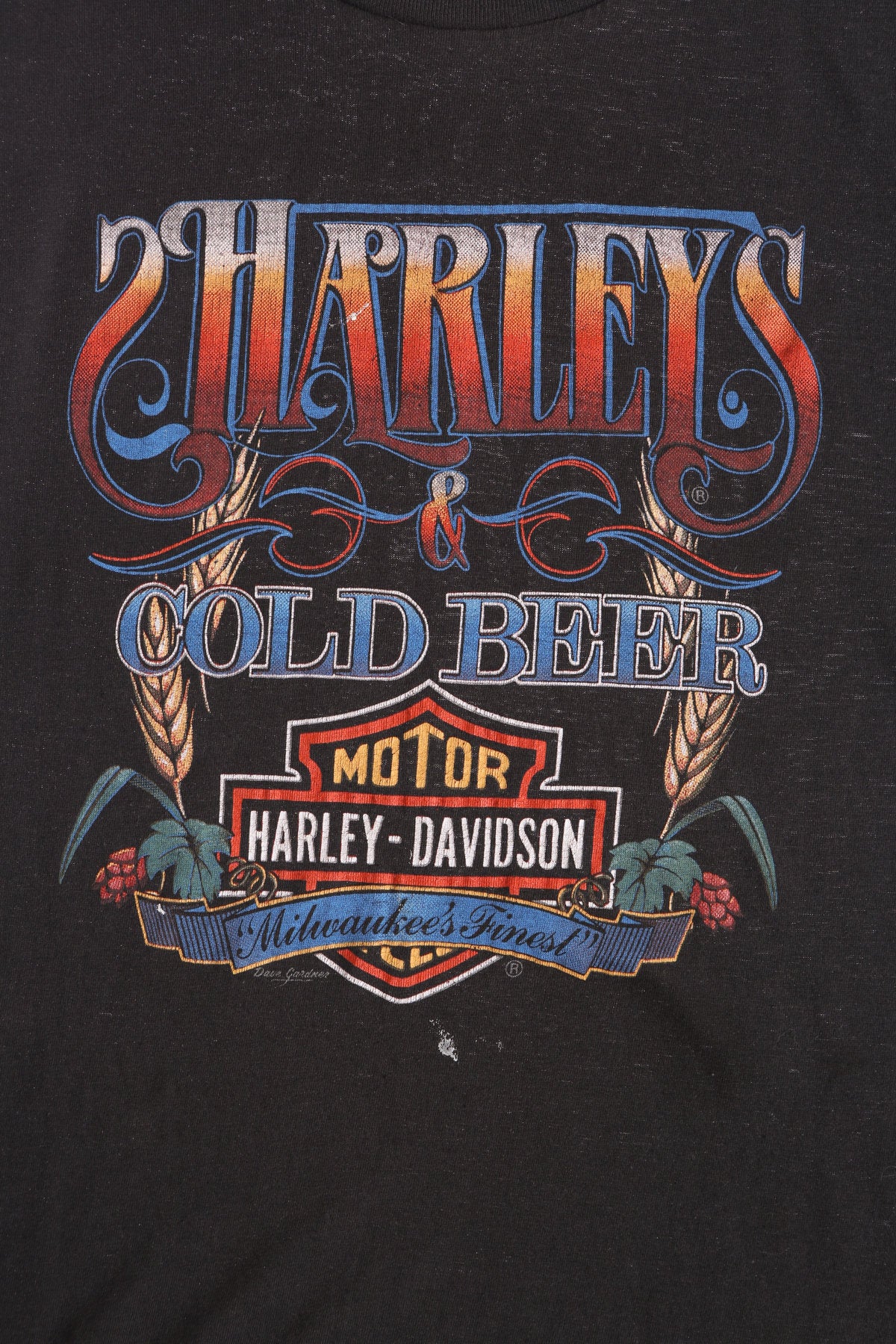 Harley Davidson Cold Beer Sleeveless Black T-shirt - Milwaukee's Finest