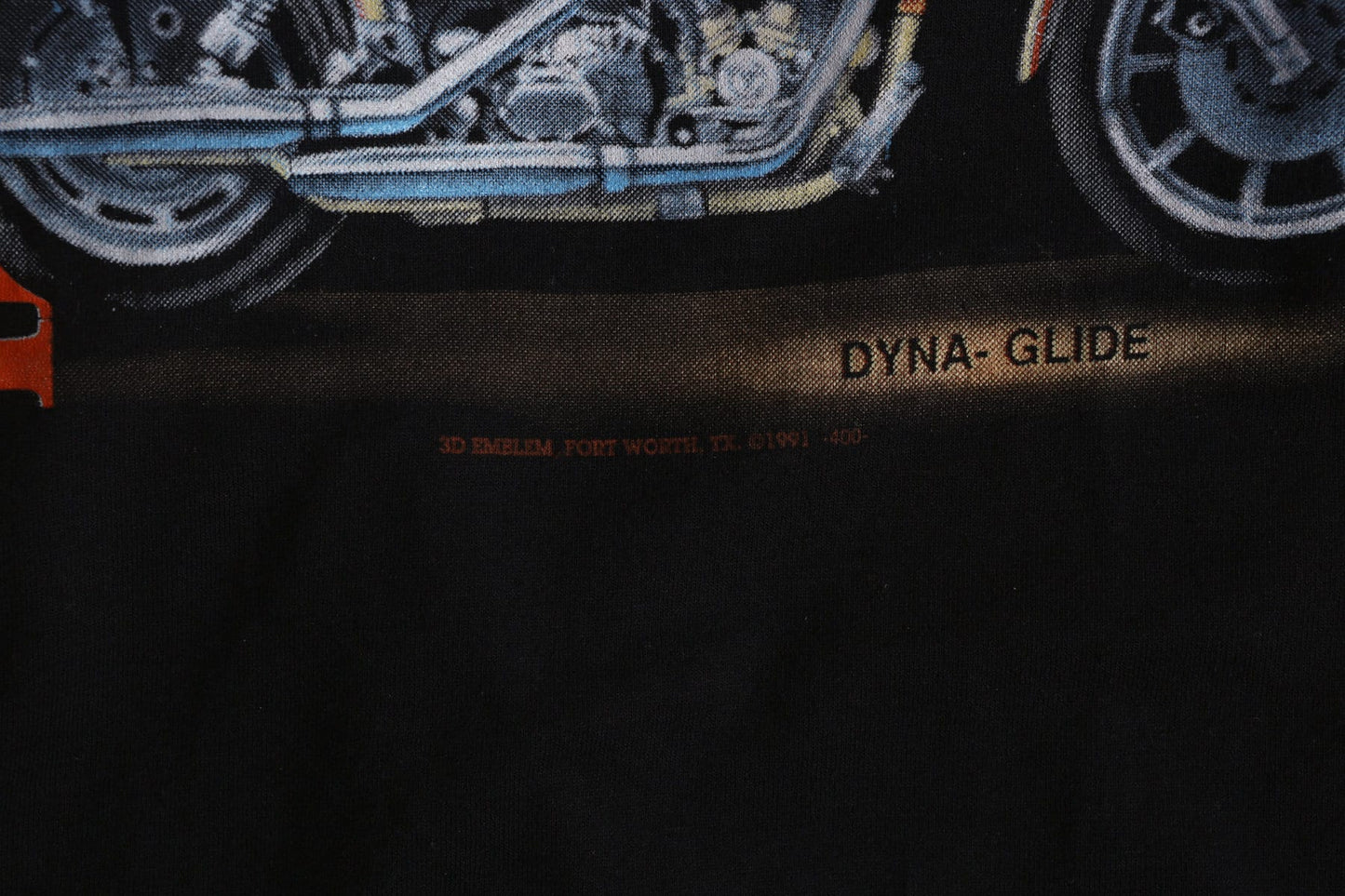 Harley Davidson 3D Emblem Black Graphic T-shirt with Silver Eagle and Motorcycle Print - HD Jeff Service - Helena Montana