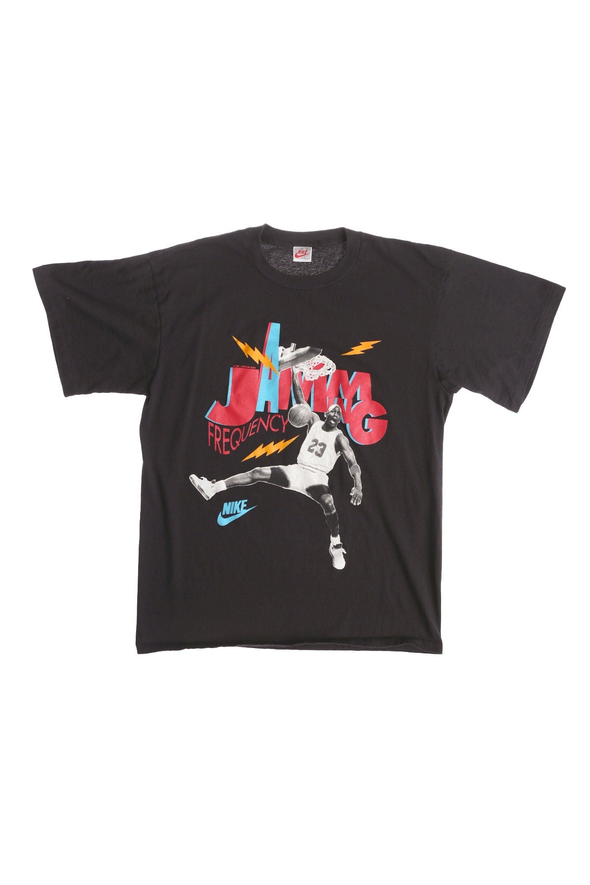 Vintage Nike Jamming Frequency Basketball Black Graphic T-shirt