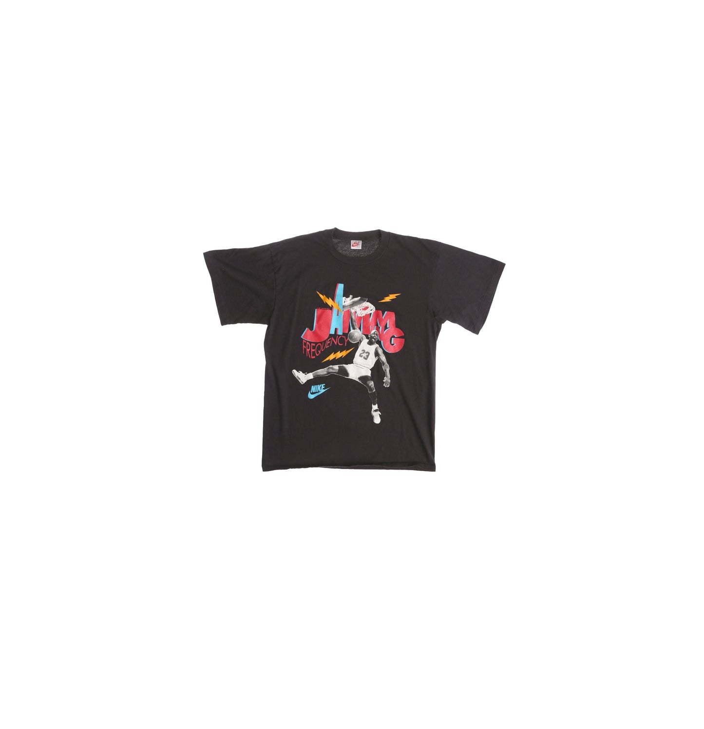 Vintage Nike Jamming Frequency Basketball Black Graphic T-shirt