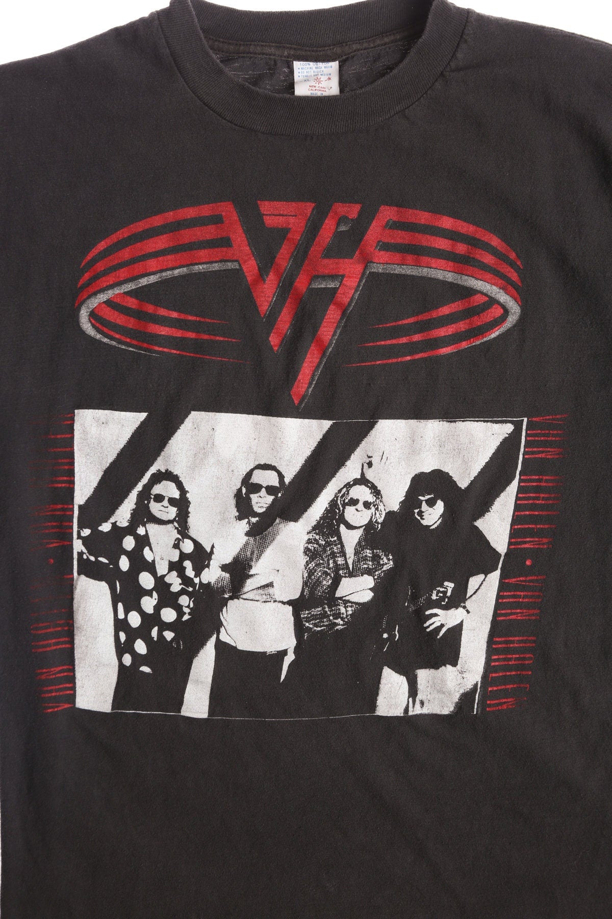 1992 Tour Van Halen Rock Black Graphic Shirt