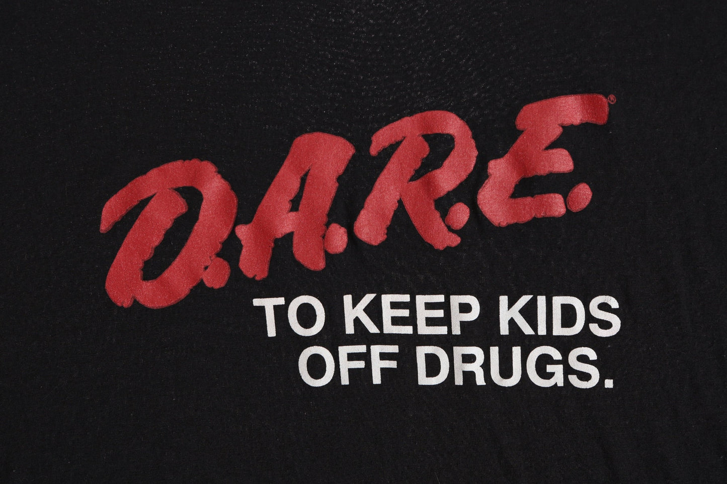 DARE to keep Kids Off Drugs Black Graphic T-shirt