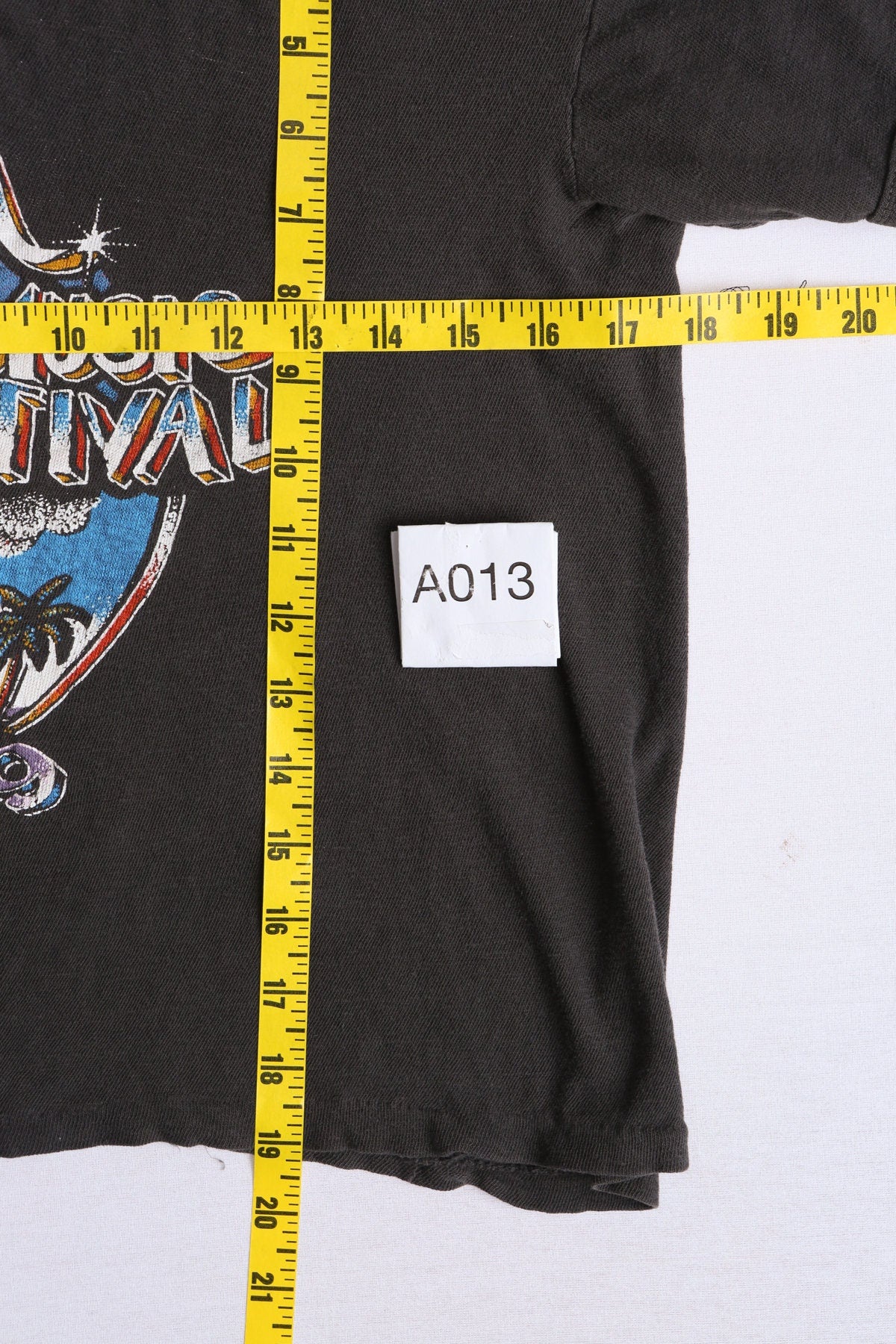 1979 California World Music Festival Black Graphic T-shirt