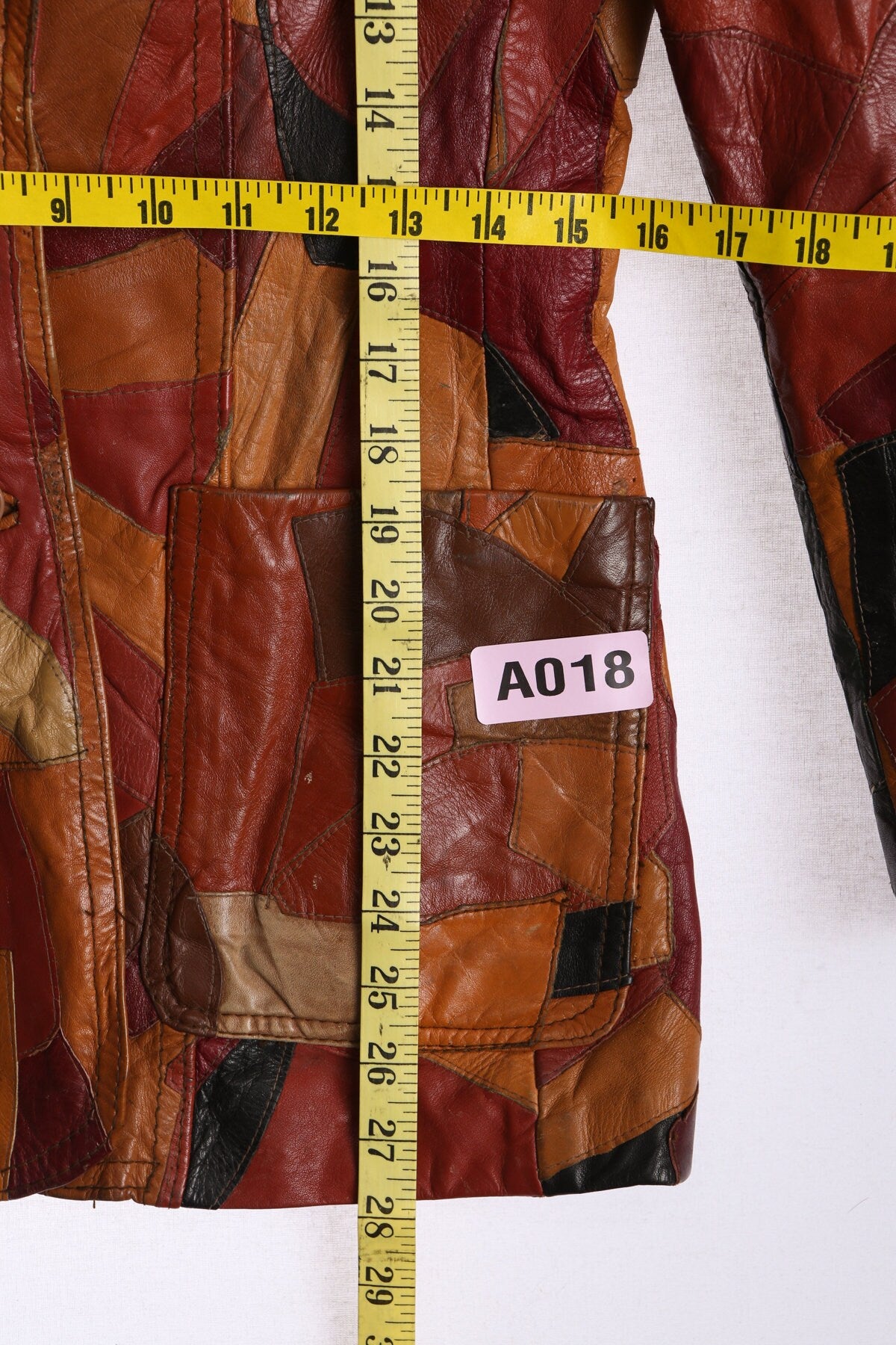 70s Woman Patchwork Leather Jacket