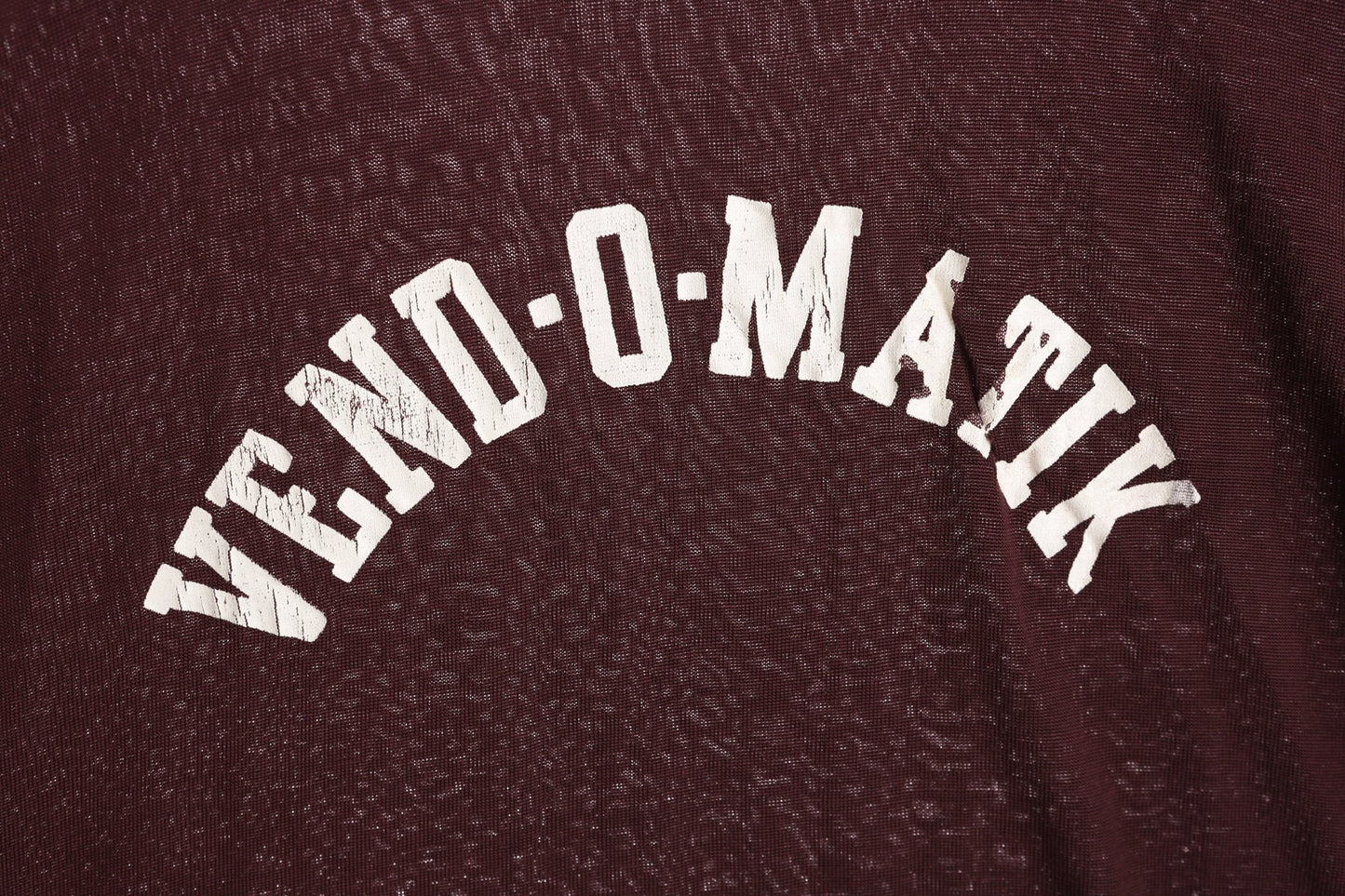 Vintage Jersey - Red White - Short Sleeve - Vend-O-Matik Print - Athletic Wear by Mason - Made in USA