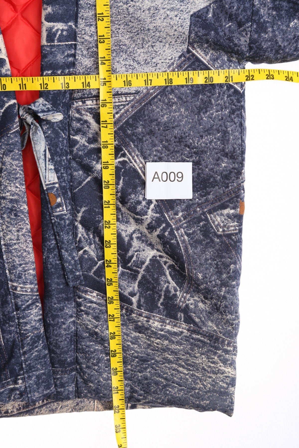 Vintage Denim Print Costume Made Jacket with Tennis Wimbledon Back Print