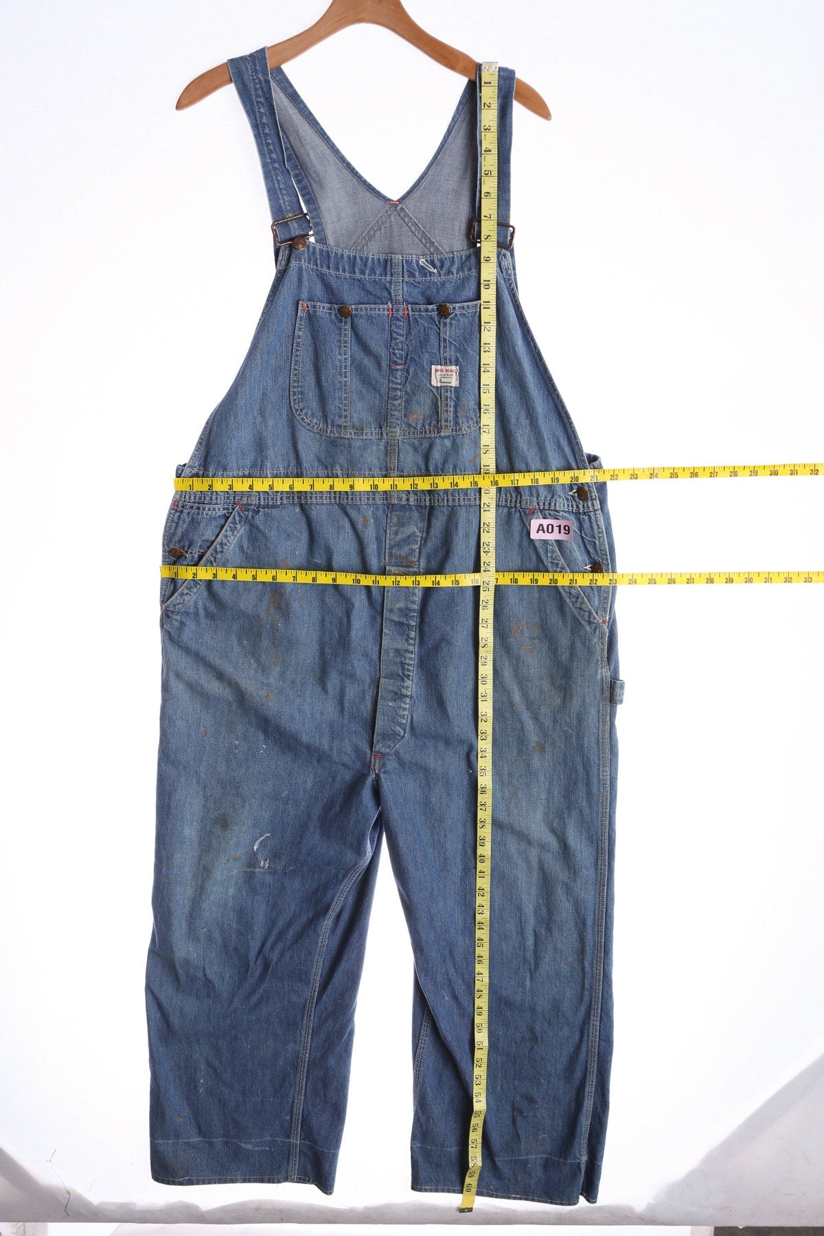 Vintage Big Mac Medium Wash Blue Overalls