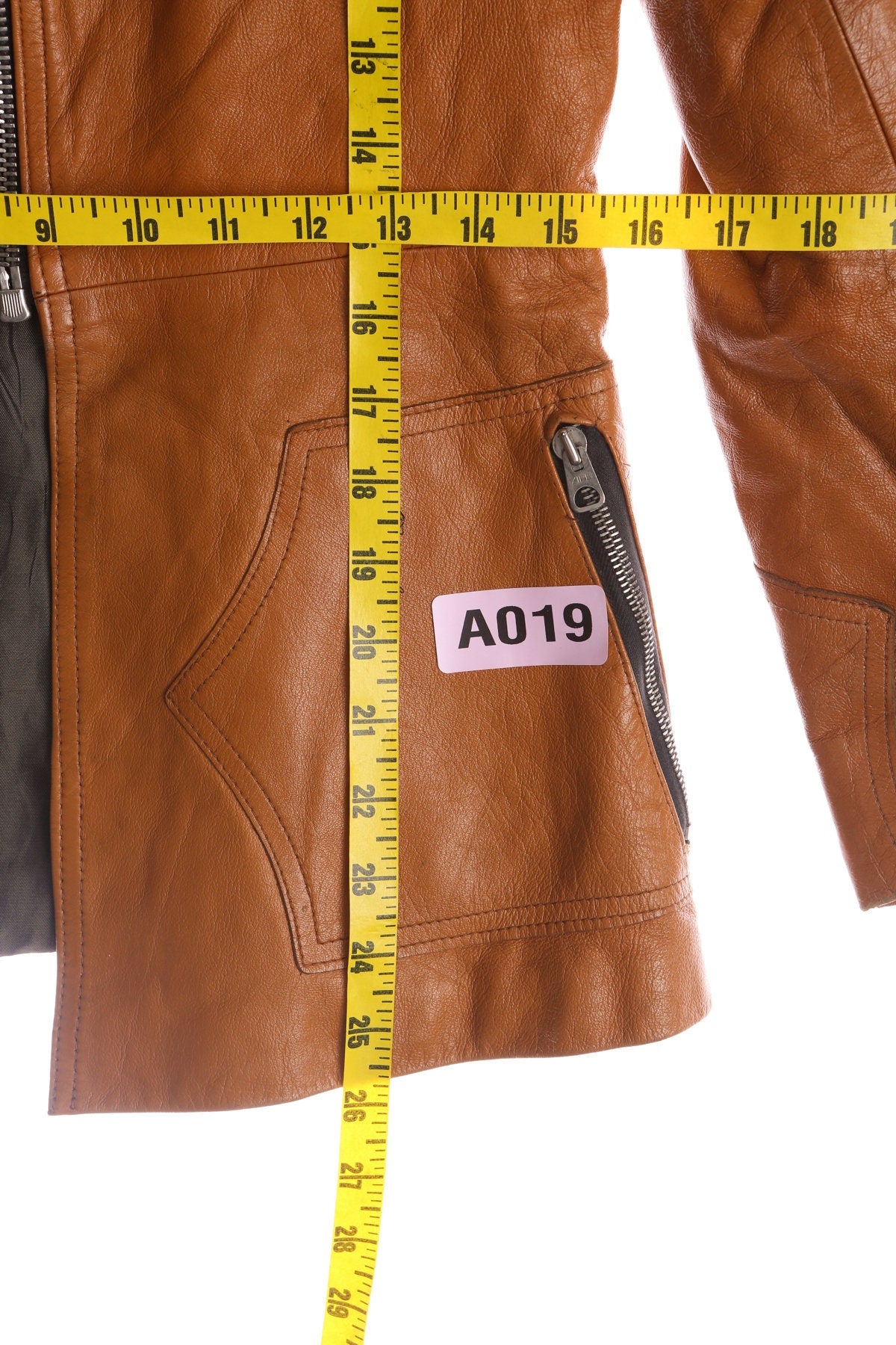 70's Brown Leather Jacket - Butterfly Collar